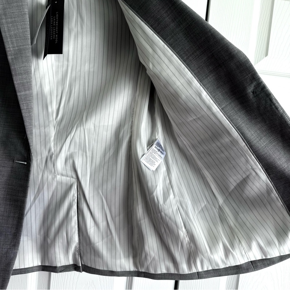 NEW Banana Republic Gray Lightweight Wool Blazer Suit Jacket - Picture 8 of 11